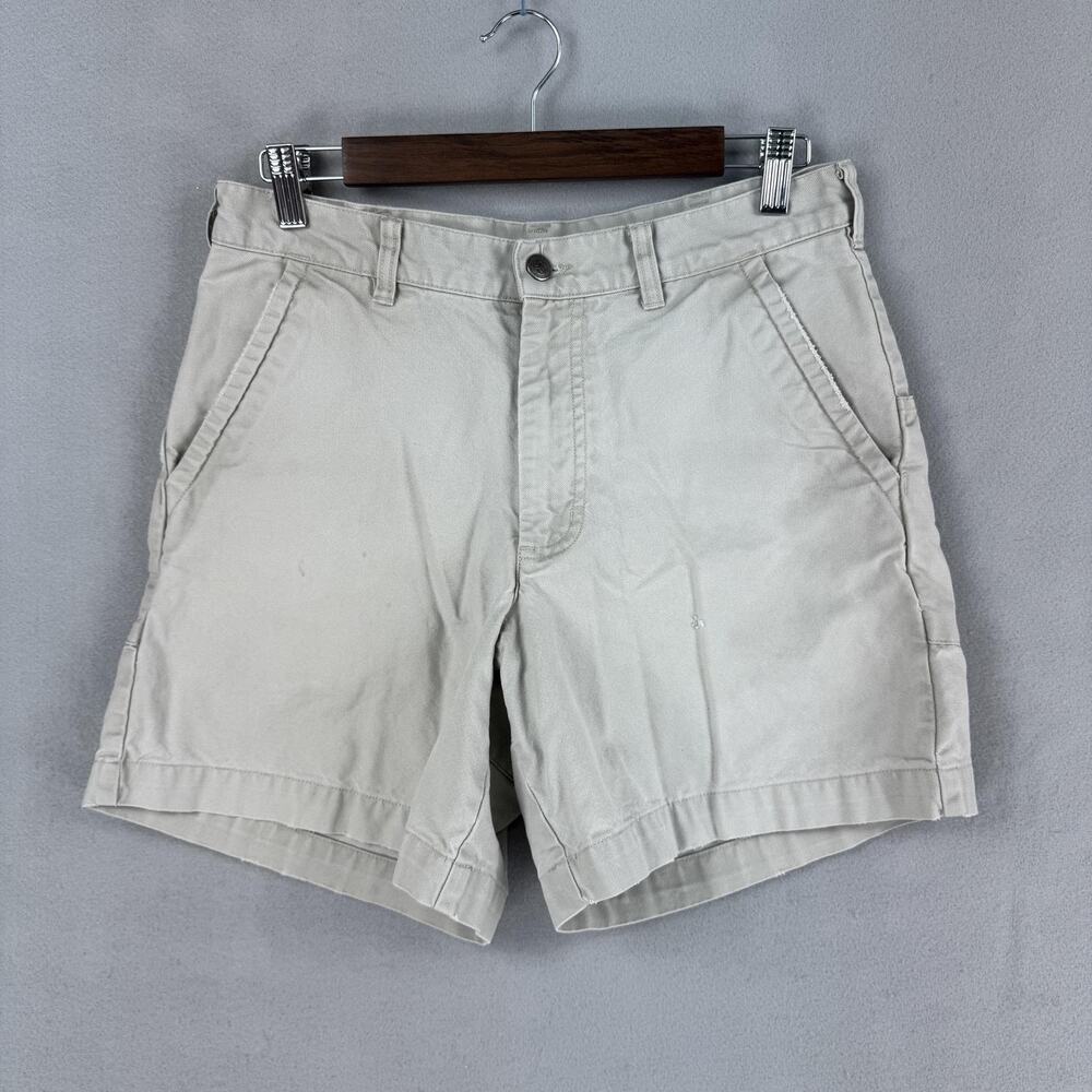 Patagonia Stand Up Shorts Mens 32 Beige Organic Cotton Canvas Chino Casual 6"
